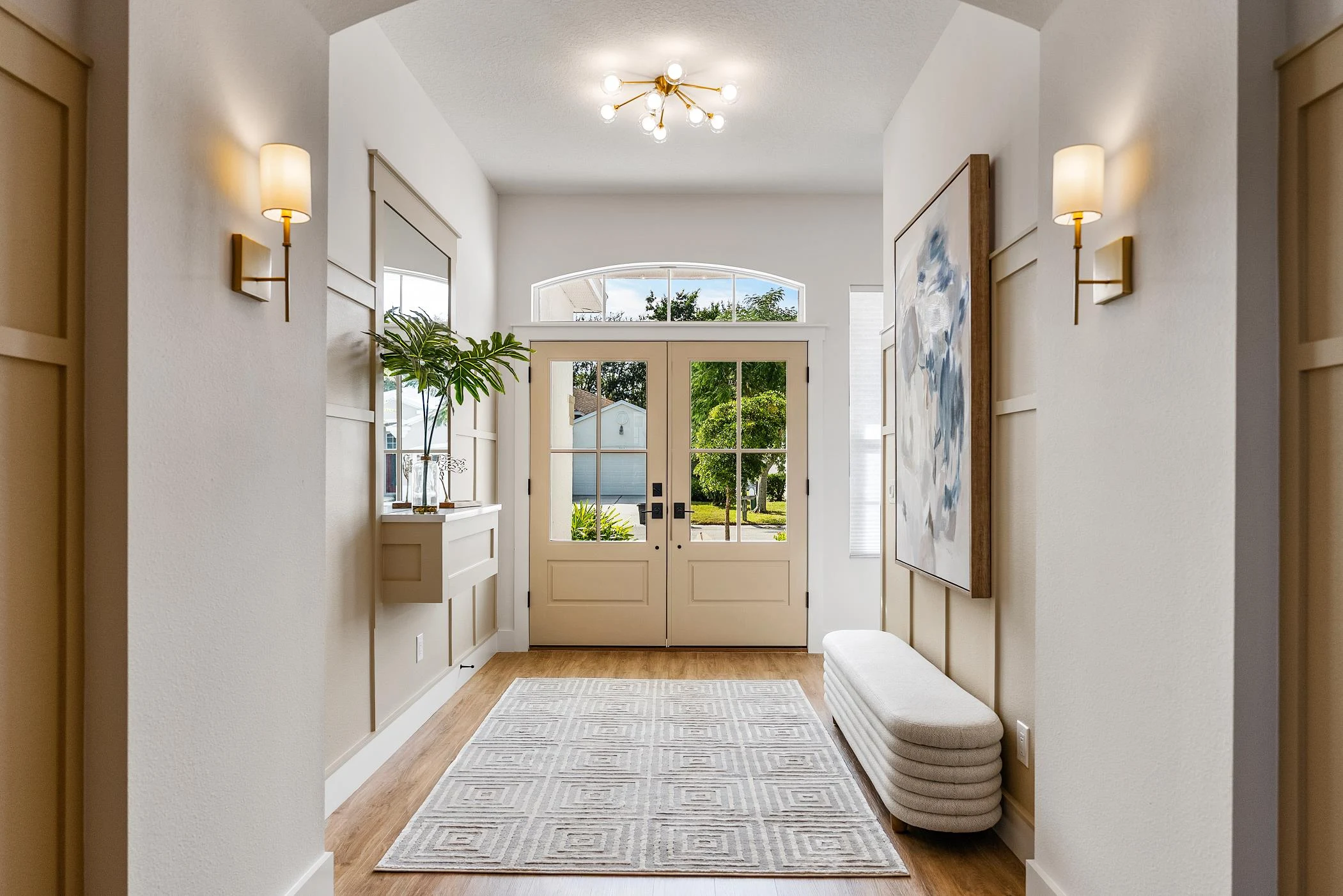 Luxury staged living area in Sarasota
